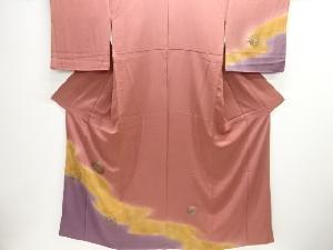 流水に花模様刺繍訪問着